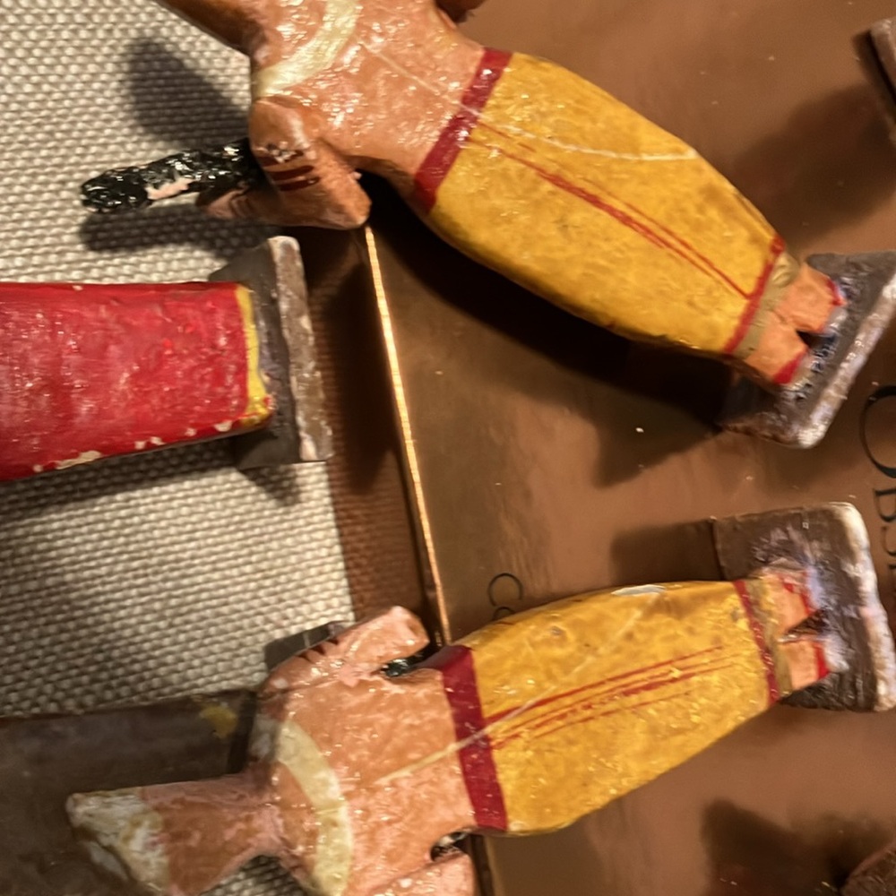 Vintage , hand carved n hand painted wooden 10 pc Egyptian style band each - Picture 11 of 15